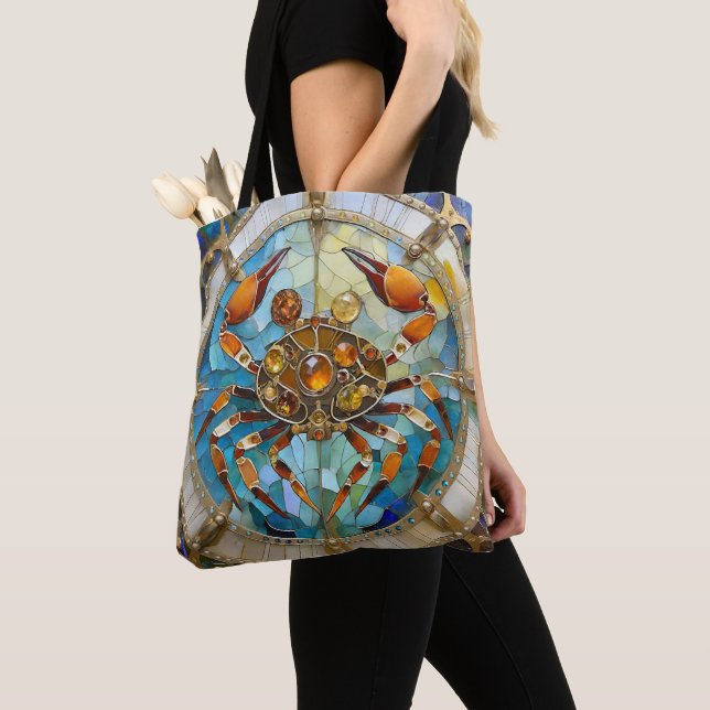 Zodiac - Cancer The Crab Tote Bag (Close Up)
