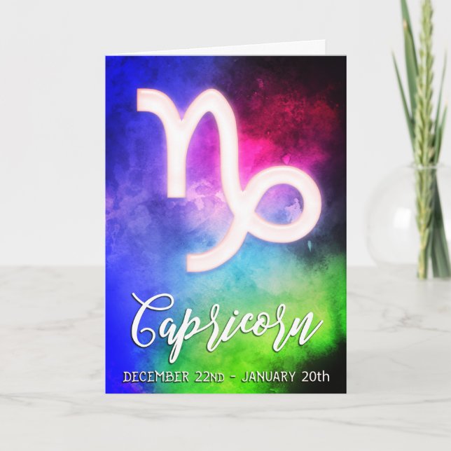 Zodiac : Capricorn Dates Card (Front)