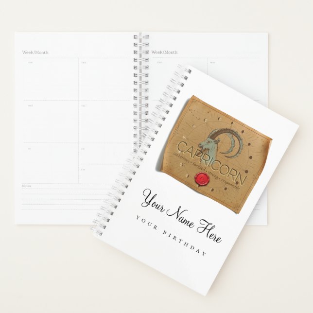 Zodiac - Capricorn - Personalised Day Planner (Display)