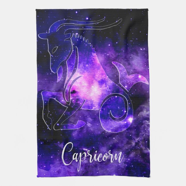 Zodiac : Capricorn Tea Towel (Vertical)