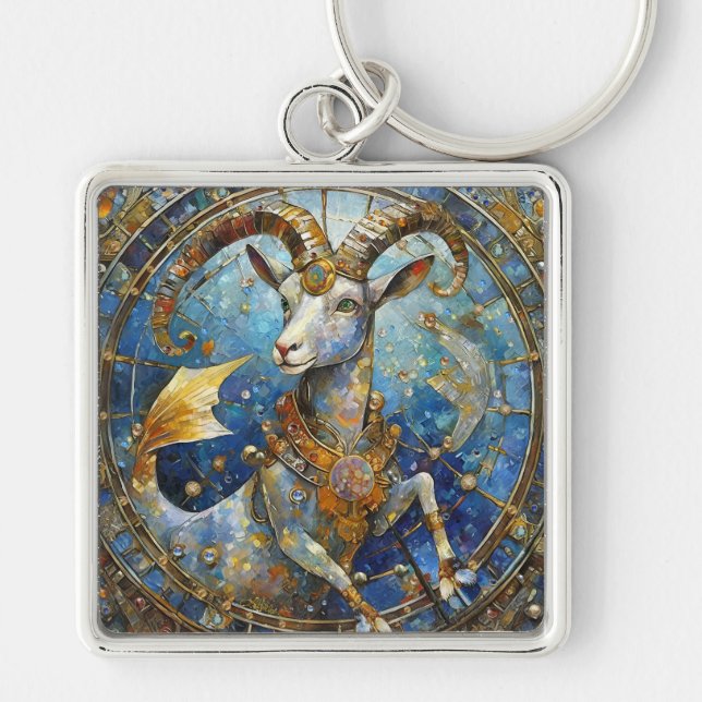 Zodiac - Capricorn the Sea Goat Key Ring (Front)