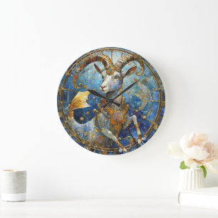 Zodiac - Capricorn the Sea Goat Large Clock