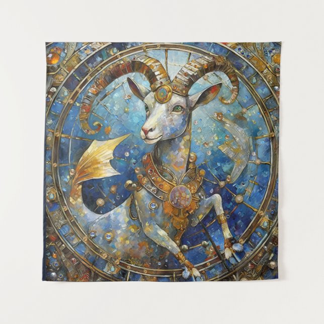 Zodiac - Capricorn the Sea Goat Tapestry (Front)
