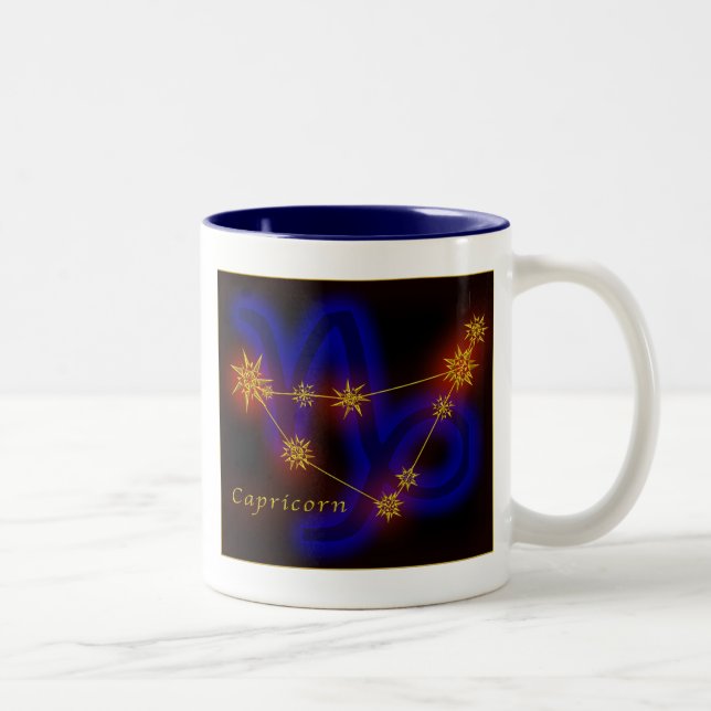 Zodiac - Capricorn Two-Tone Coffee Mug (Right)