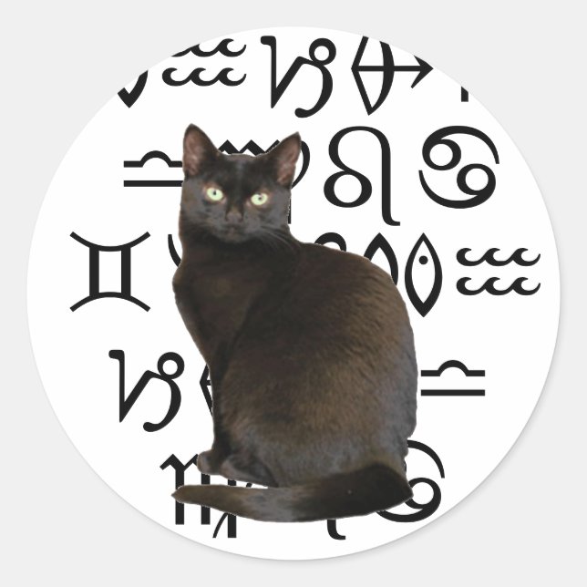Zodiac Cat Sticker (Front)