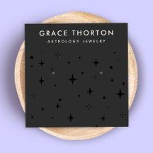 Zodiac Celestial Star Black Earring