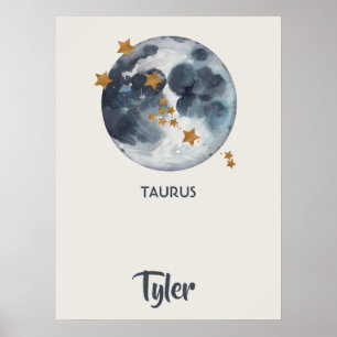 Zodiac Celestial Taurus Nursery Wall Art