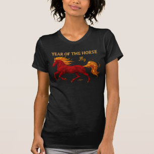 Zodiac Chinese New Year 2026 Yang Fire Horse T-Shirt