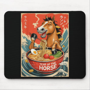 Zodiac Chinese New Year Of The Horse 2026 Ramen Me Mouse Pad