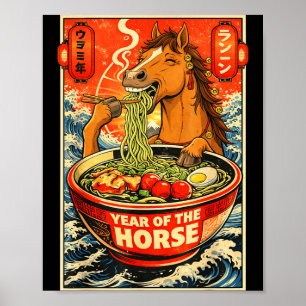 Zodiac Chinese New Year of The Horse 2026 Ramen Poster