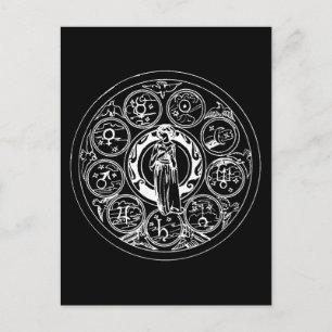 Zodiac Circle Postcard