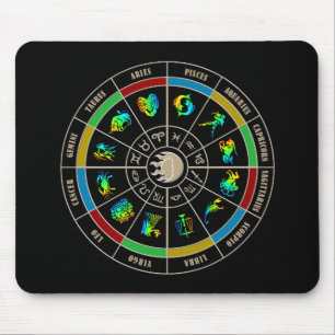 Zodiac Colour Wheel Mouse Pad