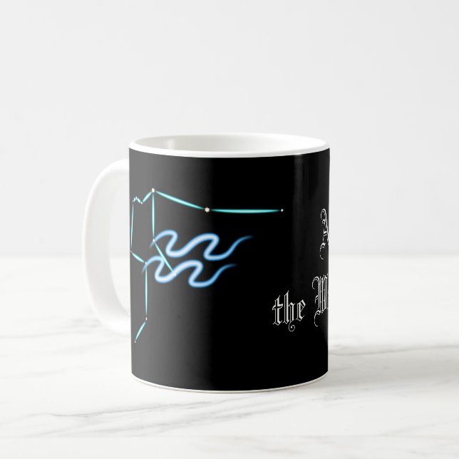 Zodiac Constellation Aquarius Coffee Mug (Front Left)