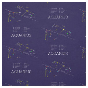 Zodiac Constellation Aquarius Fabric