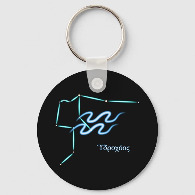 Zodiac Constellation Aquarius Keychain (Front)
