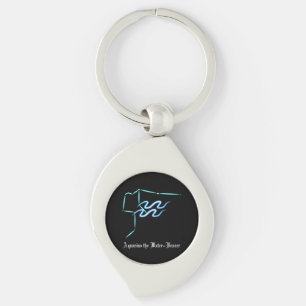 Zodiac Constellation Aquarius Keychain