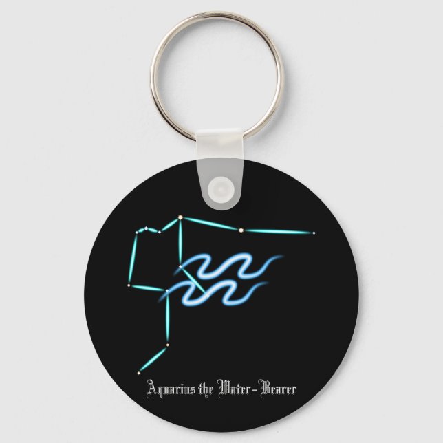 Zodiac Constellation Aquarius Keychain (Front)