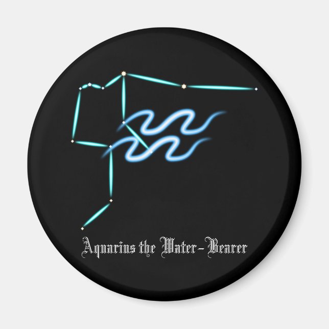Zodiac Constellation Aquarius Magnet (Front)
