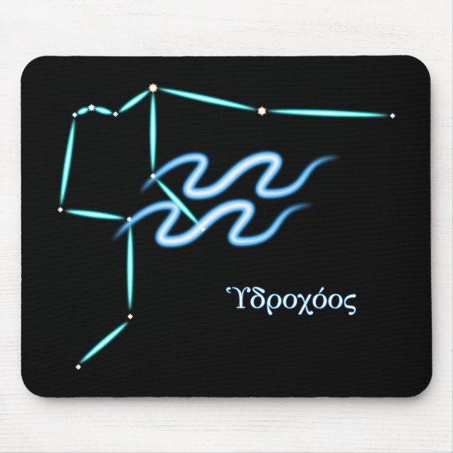Zodiac Constellation Aquarius Mouse Pad (Front)