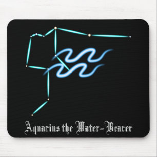 Zodiac Constellation Aquarius Mouse Pad