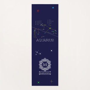 Zodiac Constellation Aquarius Yoga Mat