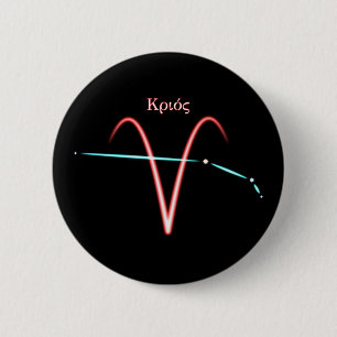 Zodiac Constellation Aries Button