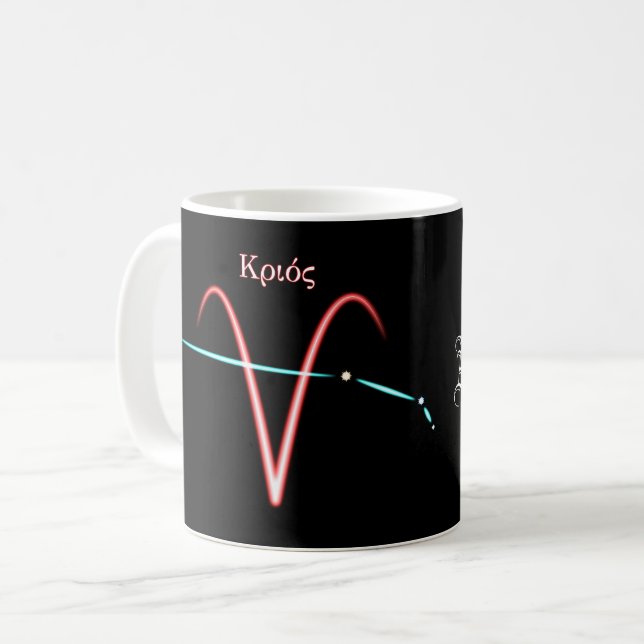 Zodiac Constellation Aries Coffee Mug (Front Left)