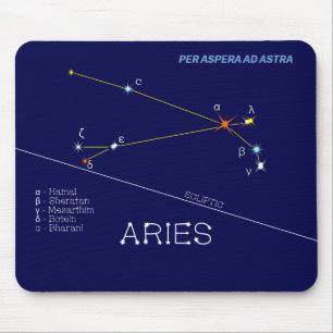 Zodiac Constellation Aries Mouse Pad