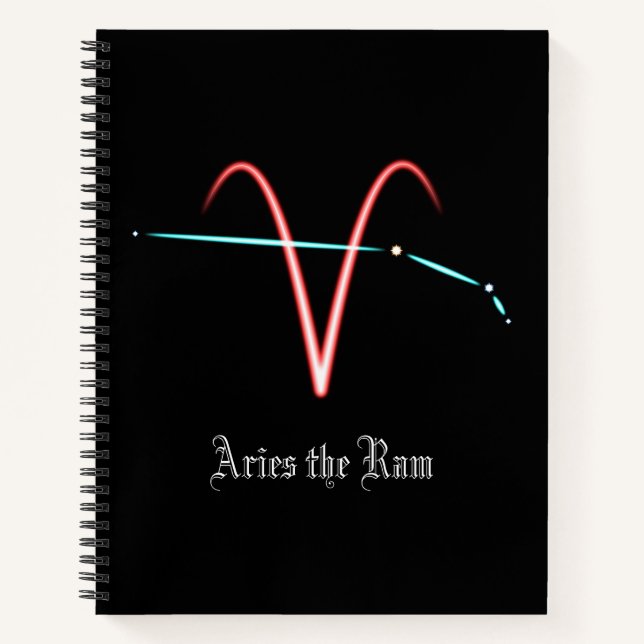 Zodiac Constellation Aries Notebook (Front)