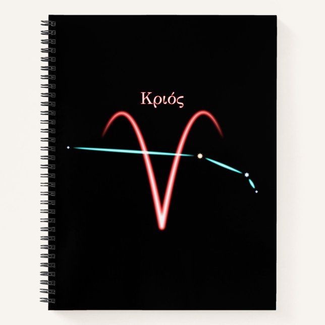 Zodiac Constellation Aries Notebook (Front)