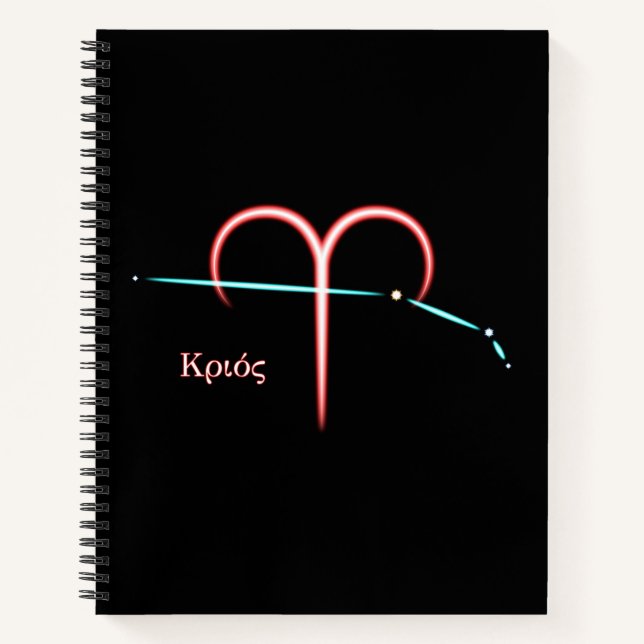 Zodiac Constellation Aries Notebook (Front)