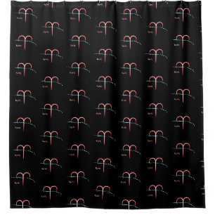 Zodiac Constellation Aries Shower Curtain
