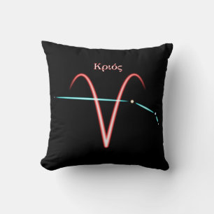 Zodiac Constellation Aries Throw Pillow