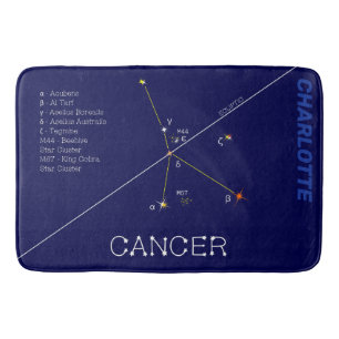 Zodiac Constellation Cancer Bath Mat