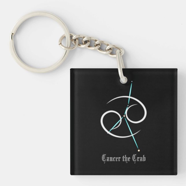 Zodiac Constellation Cancer Keychain (Front)