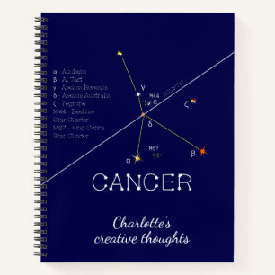 Zodiac Constellation Cancer Notebook