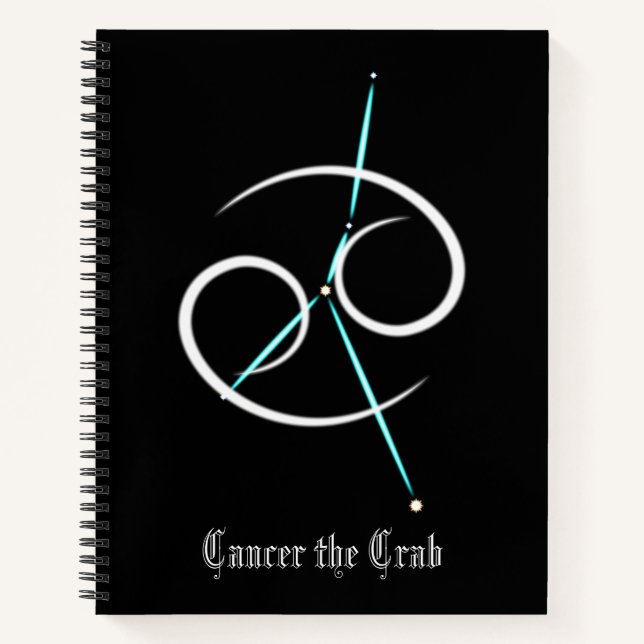 Zodiac Constellation Cancer Notebook (Front)