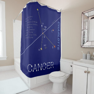 Zodiac Constellation Cancer Shower Curtain