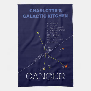 Zodiac Constellation Cancer Tea Towel