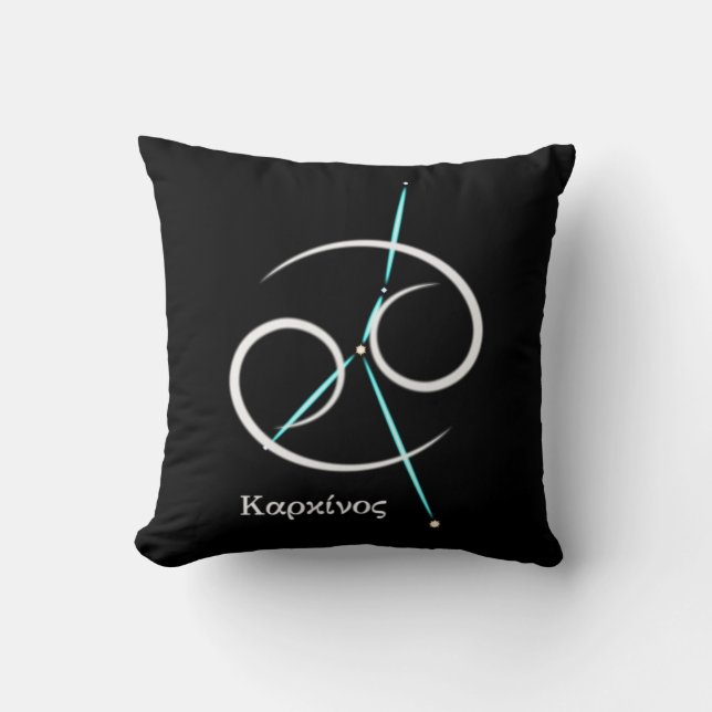 Zodiac Constellation Cancer Throw Pillow (Front)