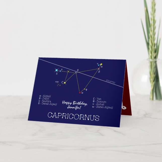 Zodiac Constellation Capricornus Card (Front)
