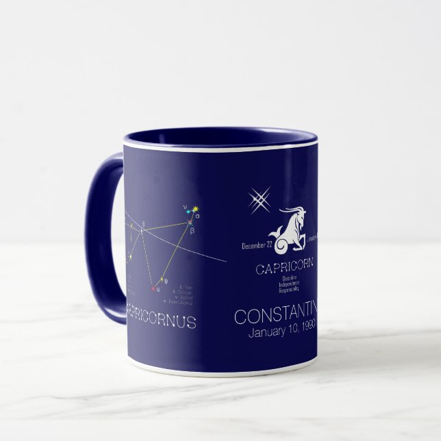 Zodiac Constellation Capricornus Mug (Front Left)