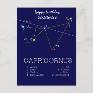 Zodiac Constellation Capricornus Postcard