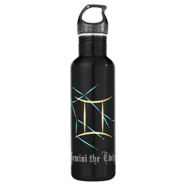 Zodiac Constellation Gemini 710 Ml Water Bottle (Front)