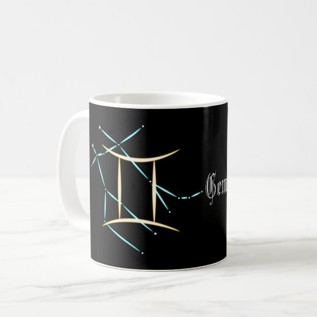 Zodiac Constellation Gemini Coffee Mug (Front Left)