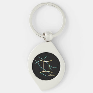Zodiac Constellation Gemini Keychain