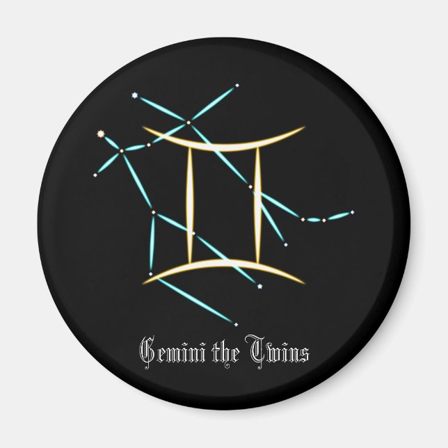 Zodiac Constellation Gemini Magnet (Front)
