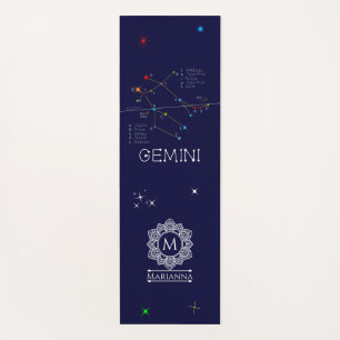 Zodiac Constellation Gemini Yoga Mat