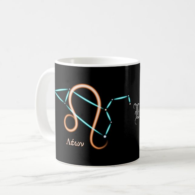 Zodiac Constellation Leo Coffee Mug (Front Left)