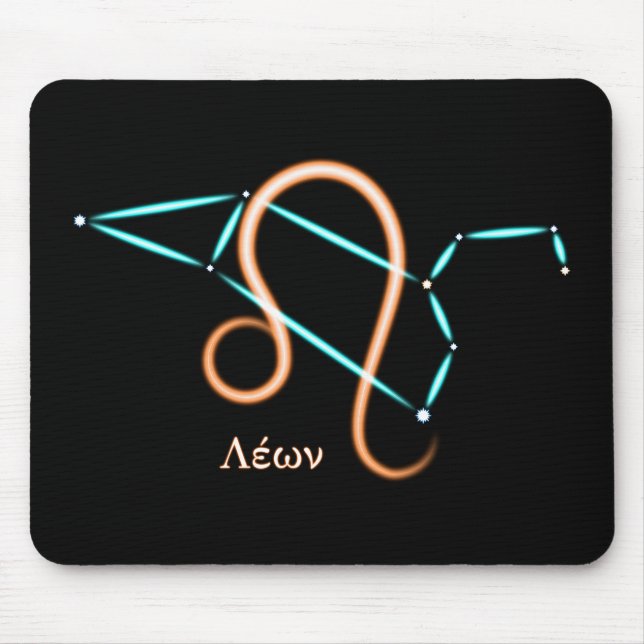 Zodiac Constellation Leo Mouse Pad (Front)